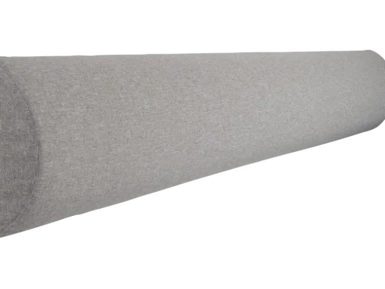 Wandkissen Bolster 120 cm x 15 cm Hellgrau Struktur