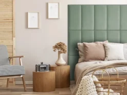 Wandkissen Diamant links 30 cm x 15 cm Mint Samt