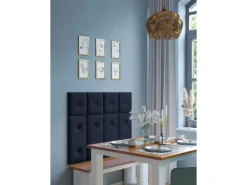 Wandkissen Quadrat 30 cm x 30 cm Dunkelblau Samt