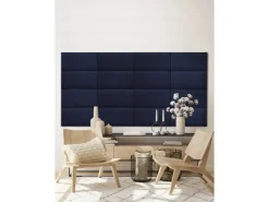 Wandkissen Quadrat 30 cm x 30 cm Dunkelblau Samt