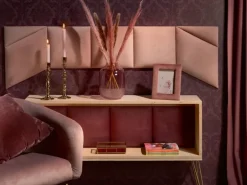 Wandkissen Quadrat 30 cm x 30 cm Rosa Samt