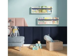 Wandkissen Quadrat 30 cm x 30 cm Rosa Samt