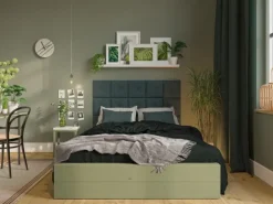 Wandkissen Rechteck 60 cm x 30 cm Dunkelgrün Samt