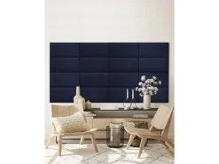 Wandkissen Rechteck 60 cm x 30 cm Dunkelblau Samt