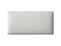 Wandkissen Rechteck 60 cm x 30 cm Weiß Leder-Optik