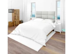 Wandkissen Rechteck 60 cm x 30 cm Weiß Leder-Optik