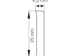 Wandleiste 25 x 4,5 mm Nutzlänge 217,5 cm Anthrazit