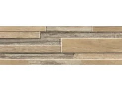 Wandverblender Guetaria Feinsteinzeug Glasiert Beige Matt 16,3 cm x 51,7 cm