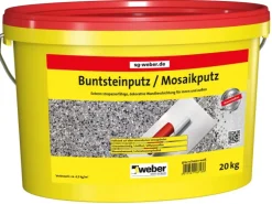 Weber Buntsteinputz/Mosaikputz 20 kg Grau-Schwarz-Weiß