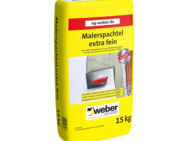 Weber Malerspachtel extra fein Weiß 15 kg