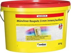 Weber Münchner Rauputz 3 mm Körnung Innen und Außen 25 kg pastös