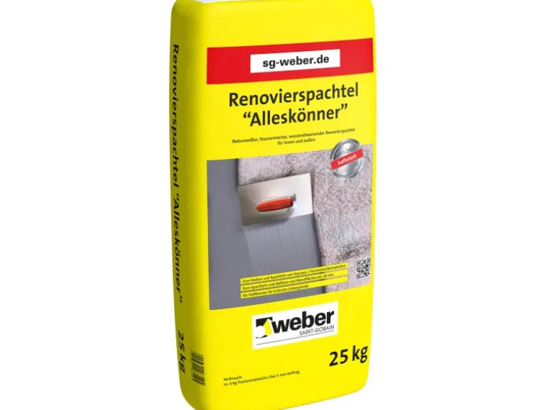 Weber Renovierspachtel Alleskönner Filzputz/Feinputz 25 kg