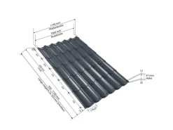 Weckman Pfannenblech Typ 2 Anthrazit 6.750 mm x 1.140 mm x 0,5 mm