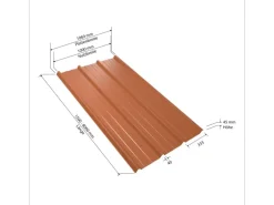 Weckman Trapezblech W45 2.250 mm x 1.069 mm x 0,75 mm Ziegelrot