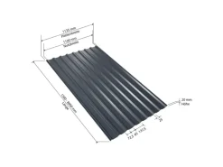 Weckman Trapezblech W20 mit Antikondensvlies 1.500 x 1.135 x 0,5 mm Anthrazit