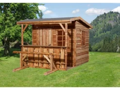 weka Gartenhaus 820 A Gr.1, natur, mit Theke und Sitzgelegenheit