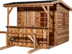 weka Gartenhaus 820 A Gr.1, natur, mit Theke und Sitzgelegenheit