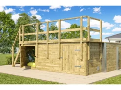 Weka Massivholzpool 595 Gr.1 Technikraum/Sonnendeck 49 x 309 x 203 cm Blau