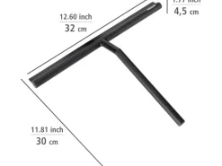 Wenko Badezimmerwischer Mola XXL mit breiter Wischfläche aus Silikon Schwarz