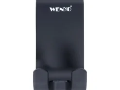 Wenko Badezimmerwischer Mola XXL mit breiter Wischfläche aus Silikon Schwarz