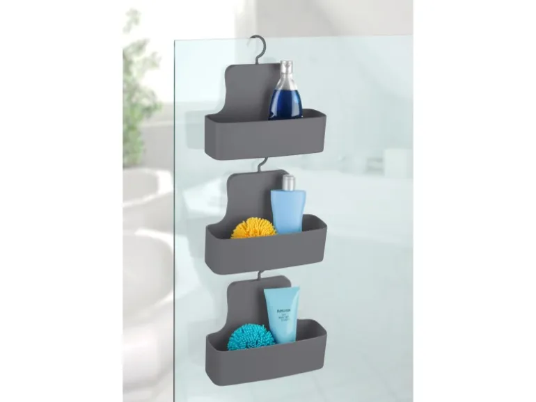 Wenko Duschcaddy Barcelona Anthrazit Kunststoff (TPE) 26 x 24 x 9 cm Anthrazit