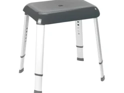 Wenko Duschhocker Secura Premium Anthrazit höhenverstellbar