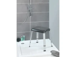 Wenko Duschhocker Secura Premium Anthrazit höhenverstellbar