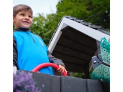 Wickey Spielturm Smart Camp Klettergerüst mit Rutsche Pastellblau