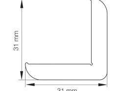 Winkelleiste 31 x 31 mm Länge 2,5 m Anthrazit