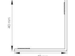 Winkelleiste selbstklebend 40 x 40 mm Länge 2,5 m Weiß