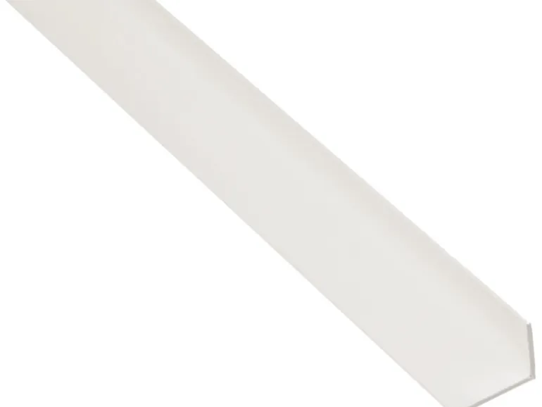 Winkelprofil ungleichschenklig Kunststoff 10 mm x 20 mm x 2.000 mm Weiß