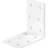Winkelverbinder mit Sicke Weiß Pulverbeschichtet 60 mm x 60 mm x 40 mm