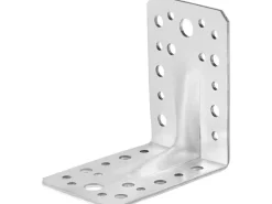 Winkelverbinder mit Sicke Edelstahl 90 mm x 90 mm x 65 mm