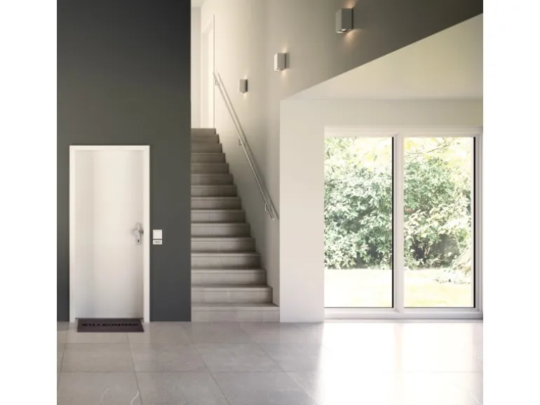 Wohnungseingangstür CPL Weiß ähnl. RAL 9010 (GL223) 86,0 cm x 198,5 cm Re