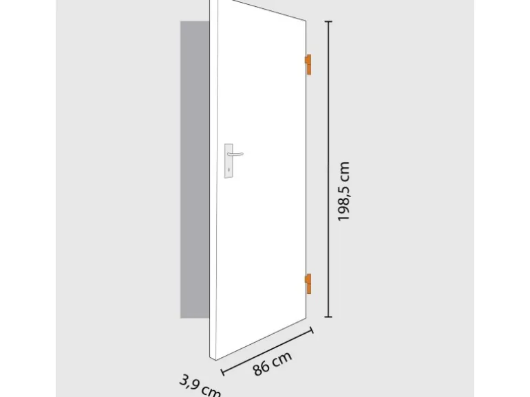 Wohnungseingangstür CPL Weiß ähnl. RAL 9010 (GL223) 86,0 cm x 198,5 cm Re