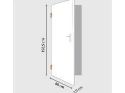 Wohnungseingangstür CPL Weiß ähnl. RAL 9010 (GL223) 86,0 cm x 198,5 cm Li