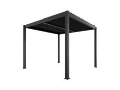 Ximax Pergola Shade Aluminium Elektrisch 300 cm x 300 cm Grau mit Beleuchtung