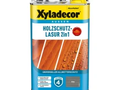 Xyladecor Holzschutz-Lasur 2in1 Grau matt 4 l