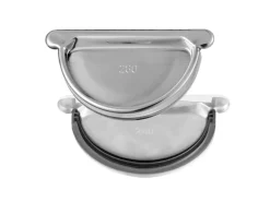 Zambelli Steckboden Halbrund 280 mit Gummidichtlippe Zink Silber