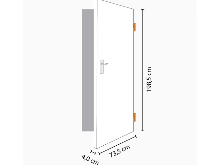 Zimmertür Brillant Classic 4002 ähnl. RAL 9010 73,5 cm x 198,5 cm Anschlag R
