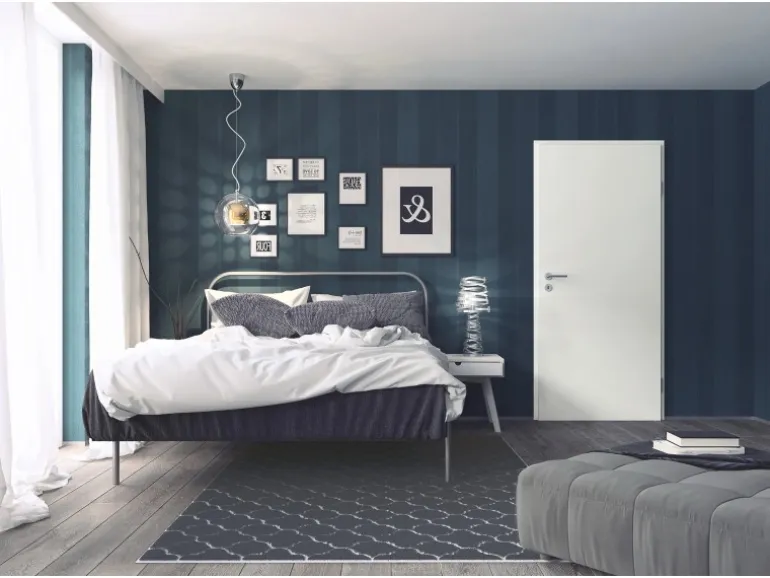 Zimmertür CPL Arctic Weiß ähnl. RAL 9016 (GL222) 73,5 cm x 211 cm Anschlag R