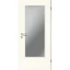 Zimmertür CPL Weiß ähnl. RAL9016 (GL222) LA-DIN Klarglas 211 cm x 73,5 cm Re