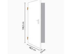 Zimmertür CPL Weiß ähnl. RAL 9010 (GL223) 98,5 cm x 198,5 cm Anschlag L