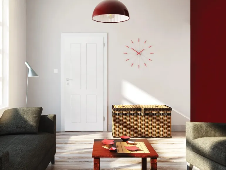 Zimmertür Imperia Wabenkern Weißlack 86 cm x 198,5 cm Anschlag Rechts