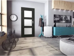 Zimmertür inkl. Glas CPL/PP Kofano 1.7 Schwarz 86 cm x 198,5 cm Li