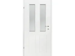 Zimmertür inkl. Glas Imperia Weißlack 86 cm x 198,5 cm Anschlag Links