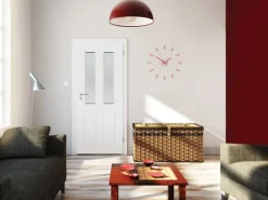 Zimmertür inkl. Glas Imperia Weißlack 86 cm x 198,5 cm Anschlag Links