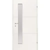 Zimmertür inkl. Glas Portofino Weißlack 86 cm x 198,5 cm Anschlag Rechts