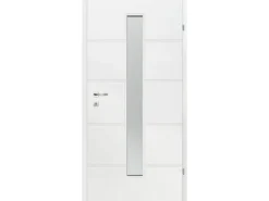 Zimmertür inkl. Glas Savona Weißlack 86 cm x 198,5 cm Anschlag Rechts