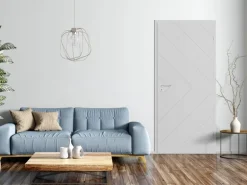 Zimmertür Liano M 4 Wabenkern Hellgrau RAL7047 86 cm x 198,5 cm Anschlag R